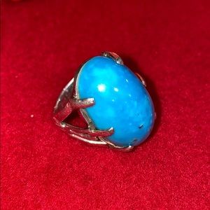 Turquoise Sterling Silver 14.4 Grams Handmade Ring